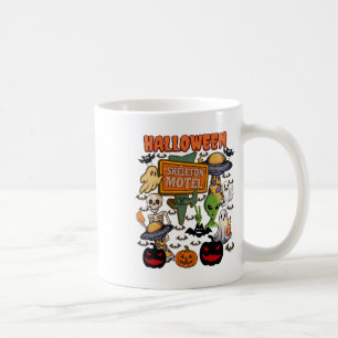 Skeleton Motel Halloween Cute Ghost Ghost Hallowee Coffee Mug
