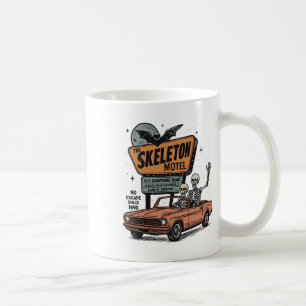Skeleton Motel Halloween Vintage Road Halloween Sk Coffee Mug