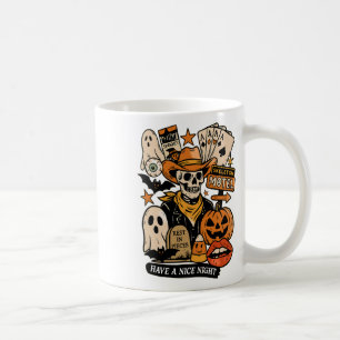 Skeleton Motel Rest In Pieces Have A Nice Night Coffee Mug