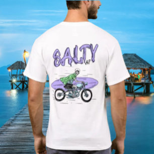 Skeleton Motorcycle by Salty AF T-Shirt