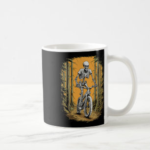 Skeleton Mountain Bike Cyclist Skeleton Halloween  Coffee Mug