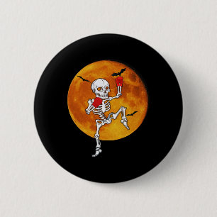 Skeleton Muay Thai Halloween Kickboxing Mma 6 Cm Round Badge