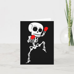 Skeleton Muay Thai Halloween Kickboxing Mma Card