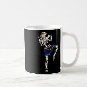 Skeleton Muay Thai Halloween Kickboxing Mma Fighte Coffee Mug