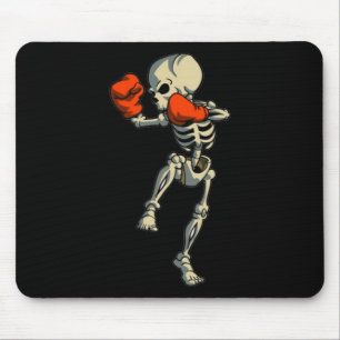 Skeleton Muay Thai Halloween Kickboxing Mma Fighte Mouse Pad