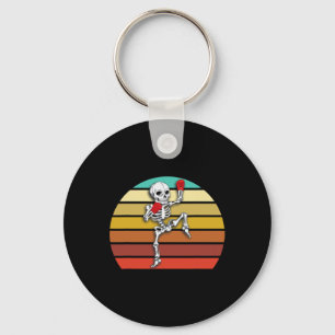 Skeleton Muay Thai Halloween Kickboxing Mma Key Ring