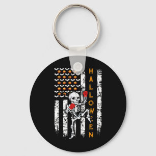 Skeleton Muay Thai Halloween Kickboxing Mma Us Fla Key Ring