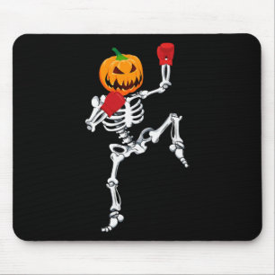 Skeleton Muay Thai Halloween Pumpkin Kickboxing Mm Mouse Pad