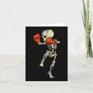Skeleton Muay Thai Kick Boxing Mma Funny Karate Ha Card