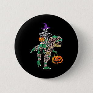Skeleton Mummy Dinosaur T Rex Halloween For Boys 6 Cm Round Badge