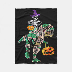 Skeleton Mummy Dinosaur T Rex Halloween For Boys K Fleece Blanket