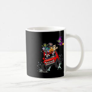 Skeleton Mummy Vampire Zombie Riding Monster Truck Coffee Mug