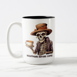 Skeleton Nightmare before coffee cup creepy spooky
