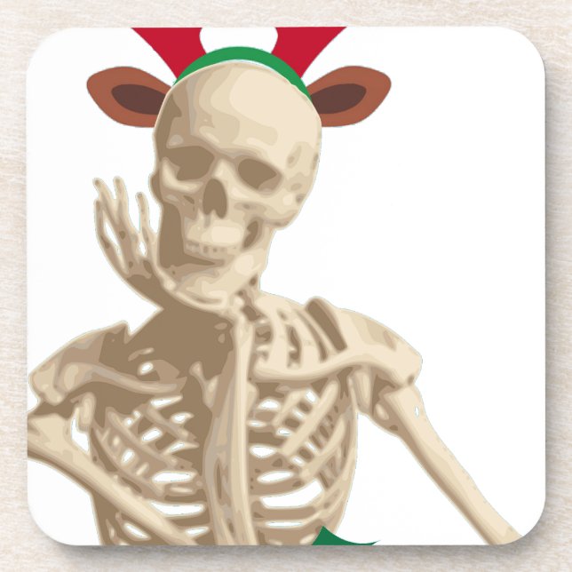 skeleton nightmare christmas coaster (Front)