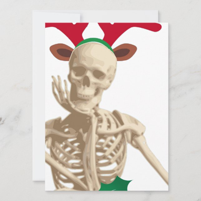 skeleton nightmare christmas holiday card (Front)