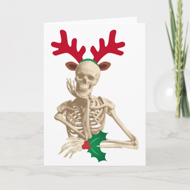 skeleton nightmare christmas holiday card (Front)