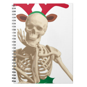 skeleton nightmare christmas notebook