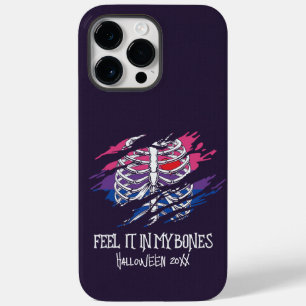 Skeleton on Bisexual Flag Colours Background Case-Mate iPhone 14 Pro Max Case