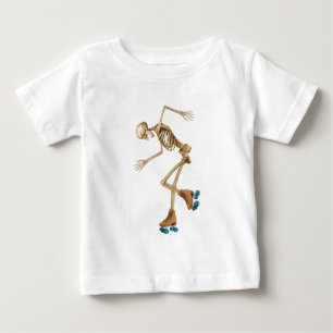 Skeleton on Roller Skates Baby T-Shirt