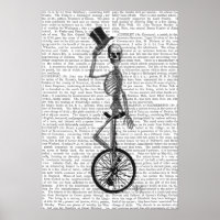 Skeleton on Unicycle