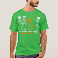 Skeleton Orange Ribbon ADHD Awareness Halloween