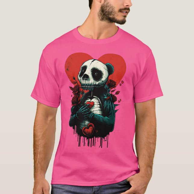 Skeleton Panda Love T-Shirt (Front)