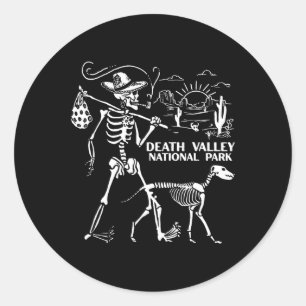 Skeleton Park Hiking Death Valley National Park Classic Round Sticker