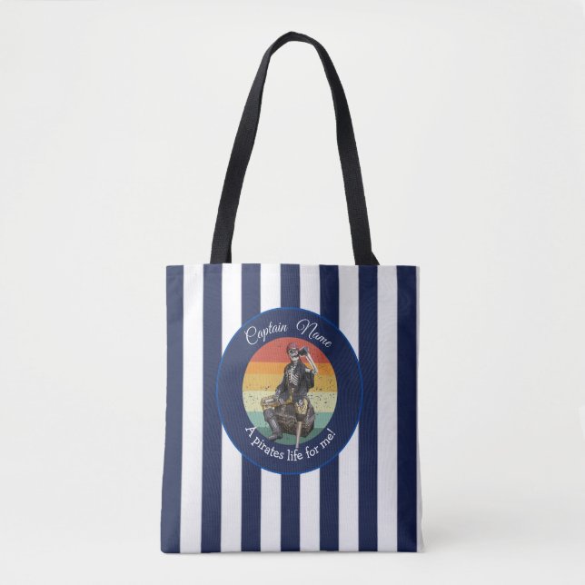 Skeleton Party Pirate Tote Bag (Front)