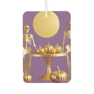 Skeleton Party - Purple & Gold Car Air freshener 