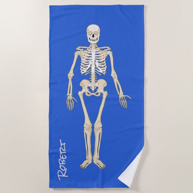 Skeleton Personalised Beach Towel (Front)