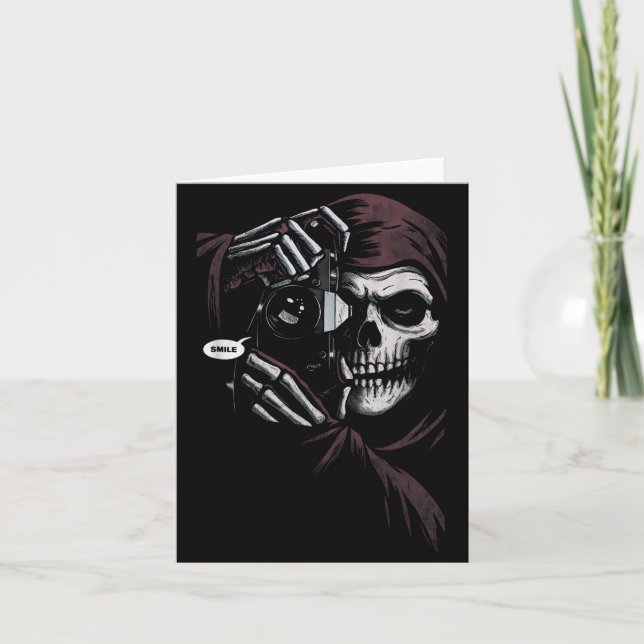 Skeleton Photographer Funny For Men Women  Card (Front)