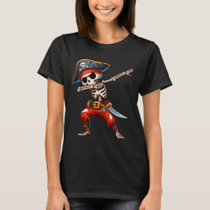 Skeleton Pirate Halloween Kids Pirate  T-Shirt