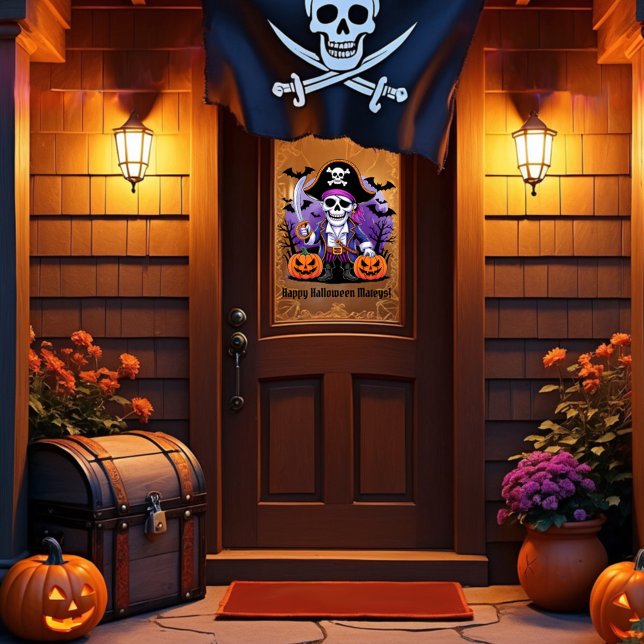 Skeleton Pirate Happy Halloween Mateys (Creator Uploaded)
