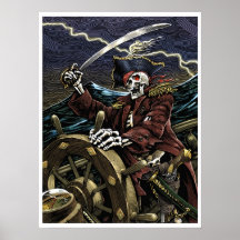 Skeleton Pirate Poster