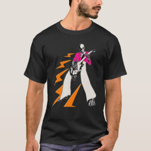 Skeleton Play Electric Guitar Halloween Style T-Shirt