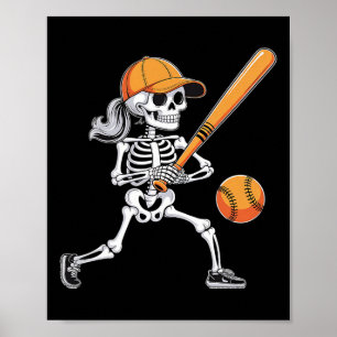 Skeleton Play Softll Halloween Costume For Men Boy Poster