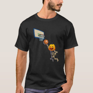 Skeleton Player Basketball Lover Halloween Costume T-Shirt