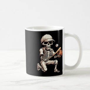 Skeleton Playing Baseball Halloween Skull Lover Coffee Mug
