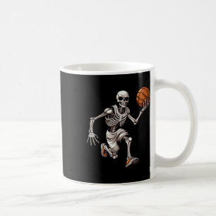 Skeleton Playing Basketball Halloween Skull Lover  Coffee Mug