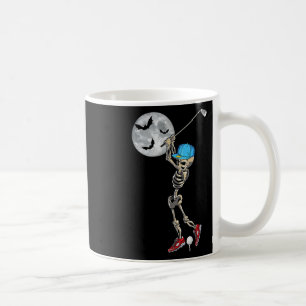 Skeleton Playing Golf Golfing Happy Halloween Day  Coffee Mug
