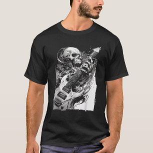 Skeleton playing guitar Rock Star Shredding Guitar T-Shirt
