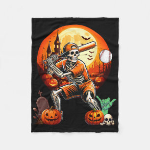Skeleton Playing Sell Halloween Player Trainer Fan Fleece Blanket