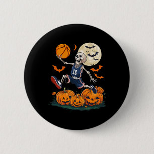 Skeleton Playing Sketll Halloween Men Boys Sketll 6 Cm Round Badge