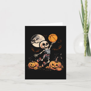 Skeleton Playing Sketll Halloween Men Boys Sketll Card