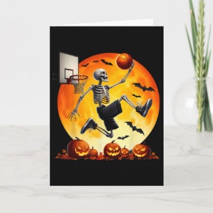 Skeleton Playing Sketll Halloween Sketll Skeleton Card