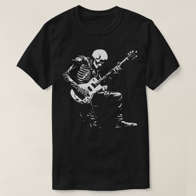 Skeleton playing the guitar 2 T-Shirt (Design Front)