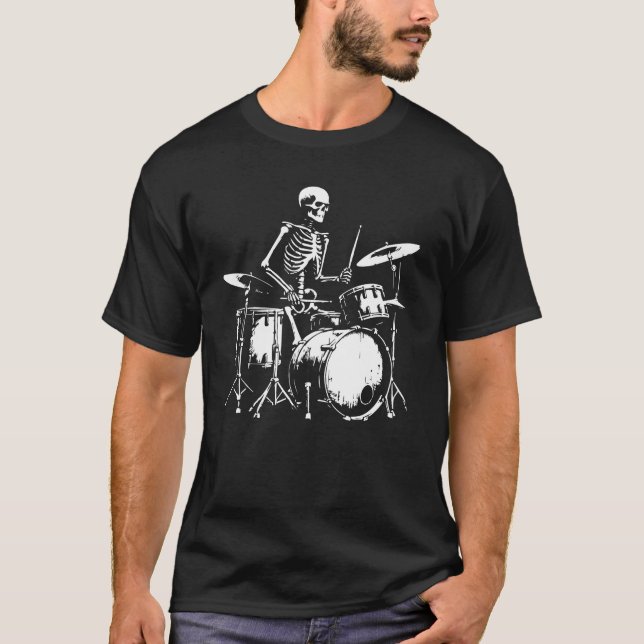 skeleton plays the drums T-Shirt (Front)
