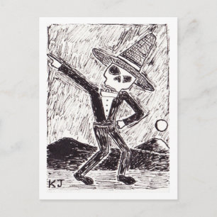 Skeleton postcards