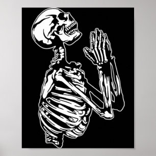 Skeleton Praying Performance Poster