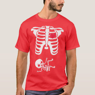 Skeleton Pregnancy Announcement Tee XRay Halloween
